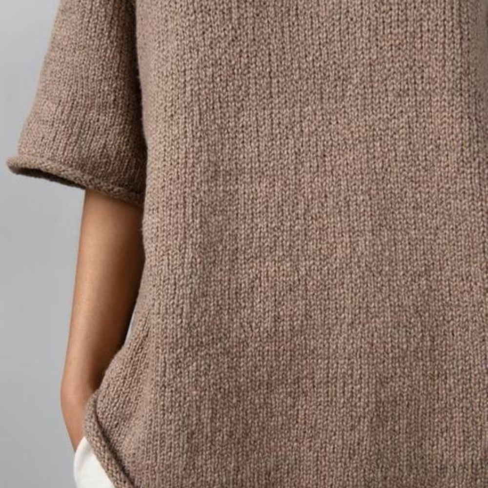 Wol Hide Loose Pullover Cotton Sweater in Mushroom - Picture 2 of 11